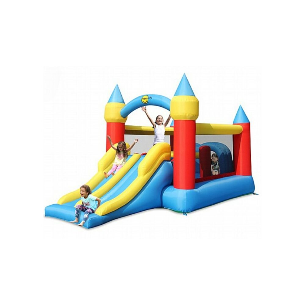 מתנפח לחצר אתגר הטירה מגלשה כפולה - דגם 9474