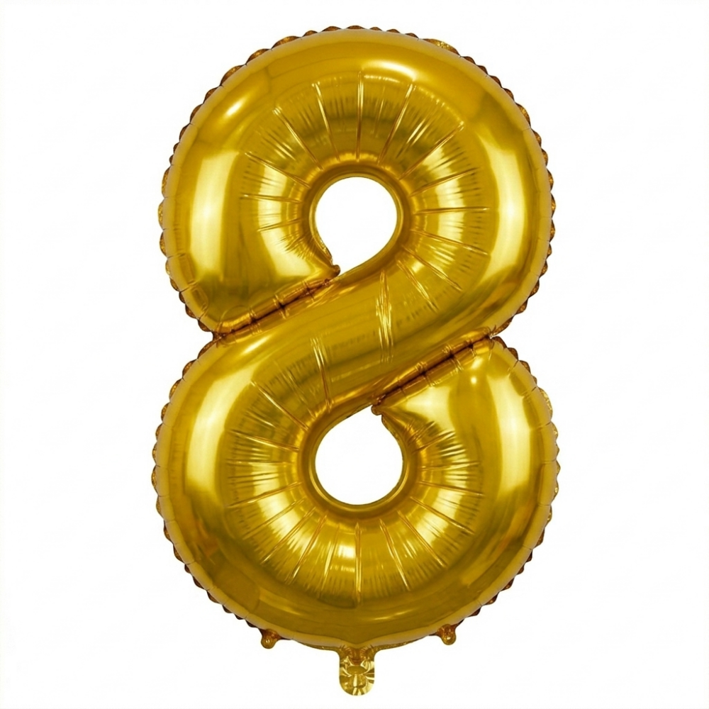 בלון ספרה 8 - זהב 34 אינץ'