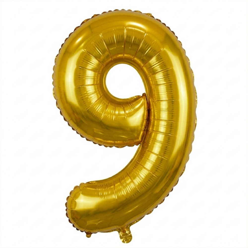 בלון ספרה 9 - זהב 34 אינץ'