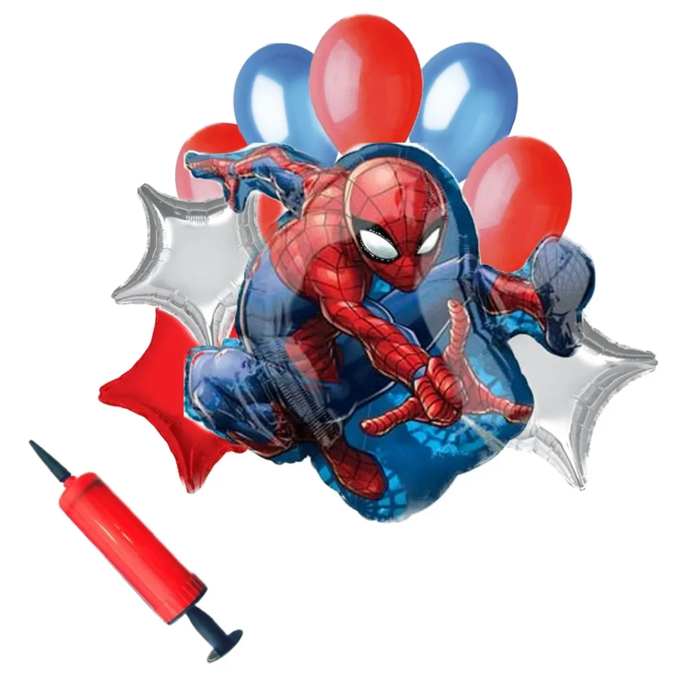סט בלונים ומשאבה - ספיידרמן