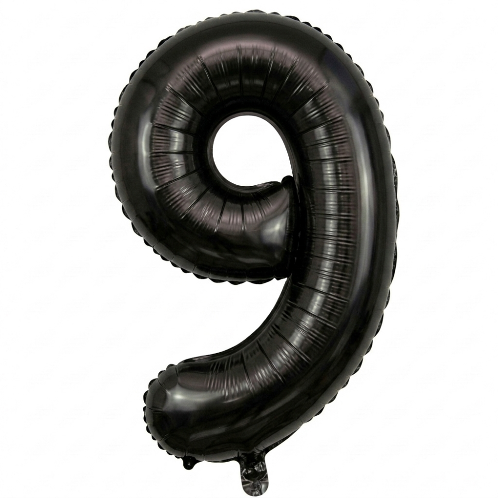 בלון ספרה 9 - שחור 34 אינץ׳