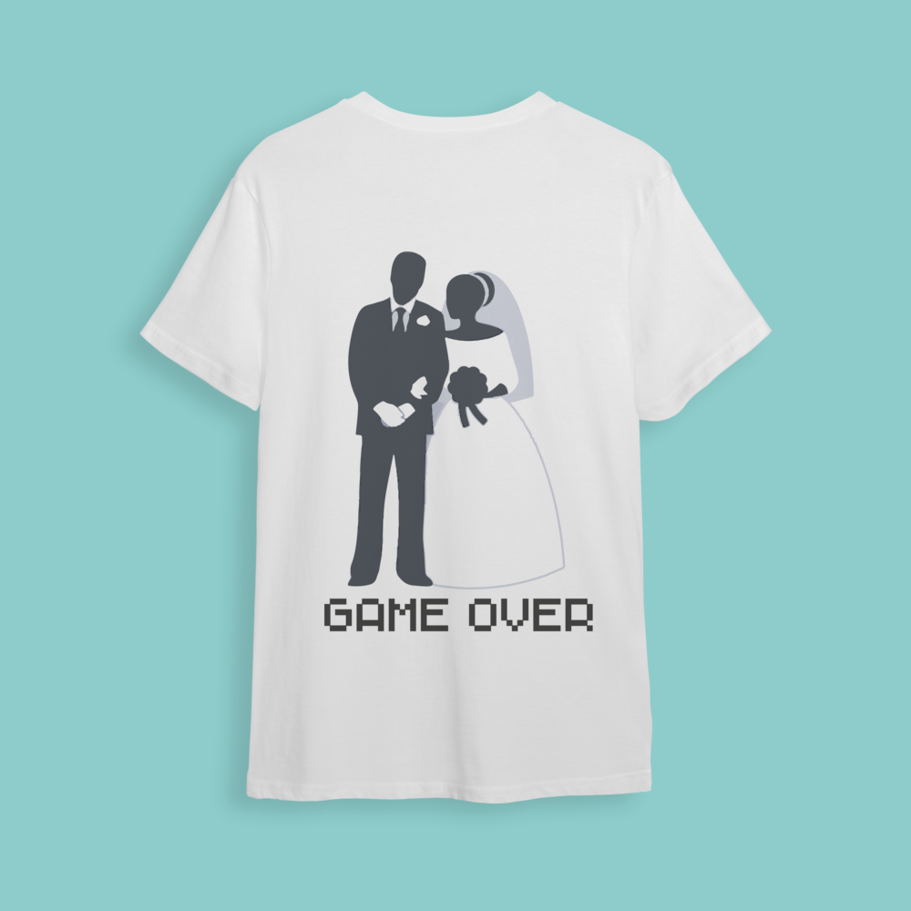 חולצת חתונה "GAME OVER"
