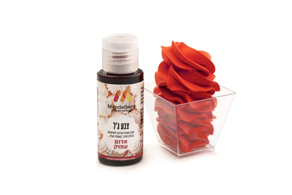 צבע מאכל ג'ל - אדום עמוק