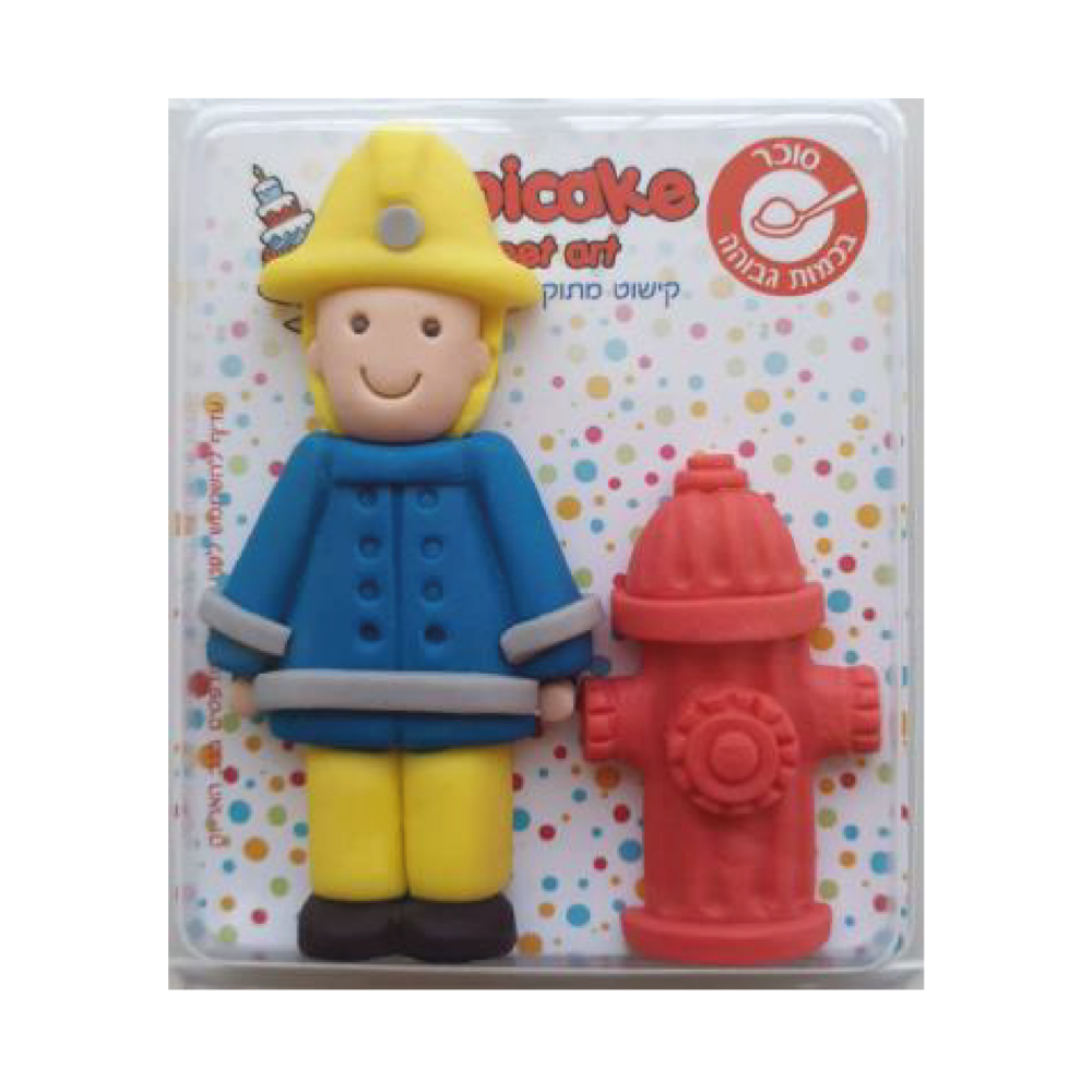 קישוט עוגה - לוחם אש