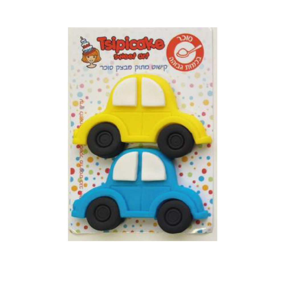 קישוט עוגה - מכוניות גדולות