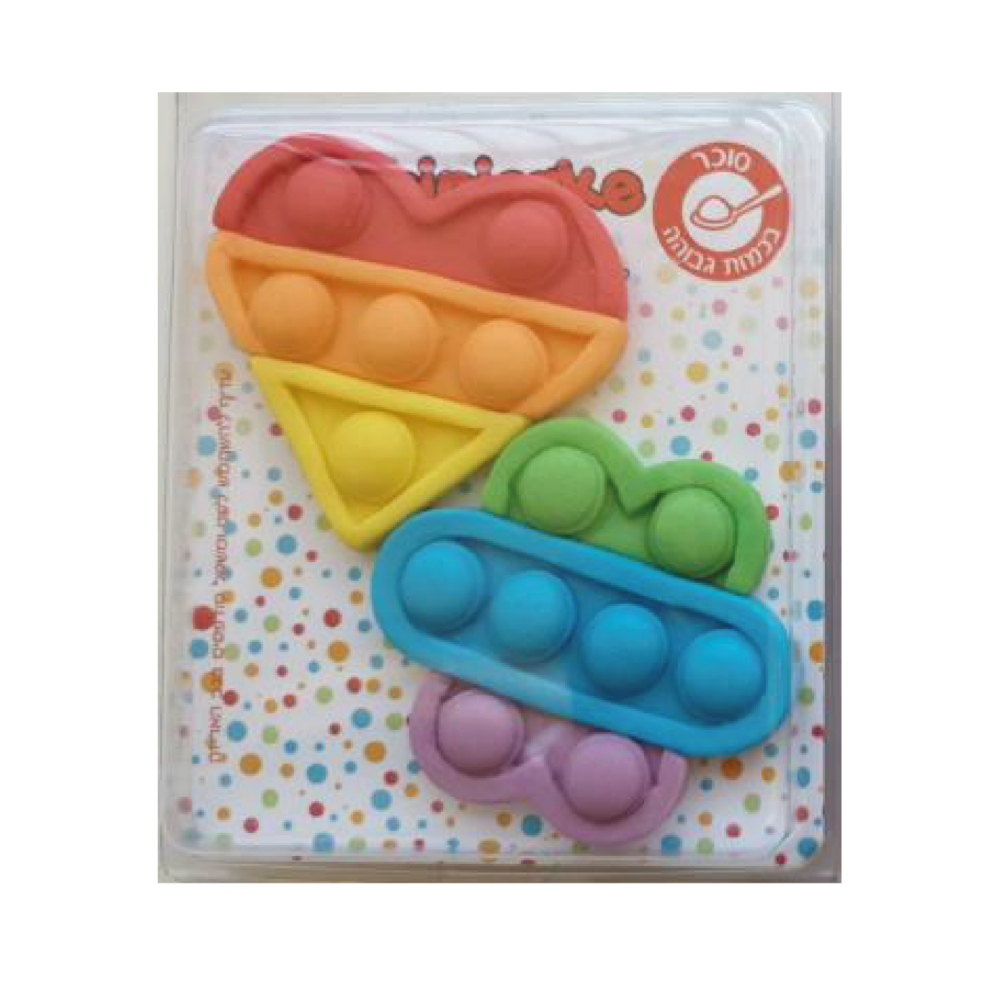 קישוט עוגה - פופיט צבעוני