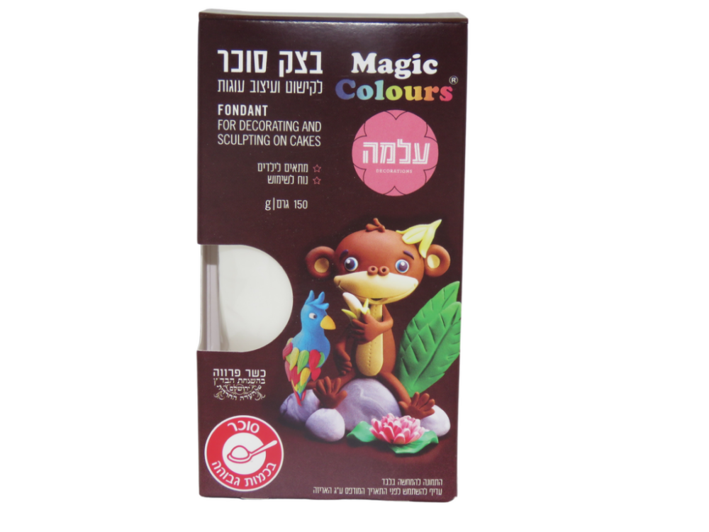 בצק סוכר לבן מסוג עלמה 150 גרם