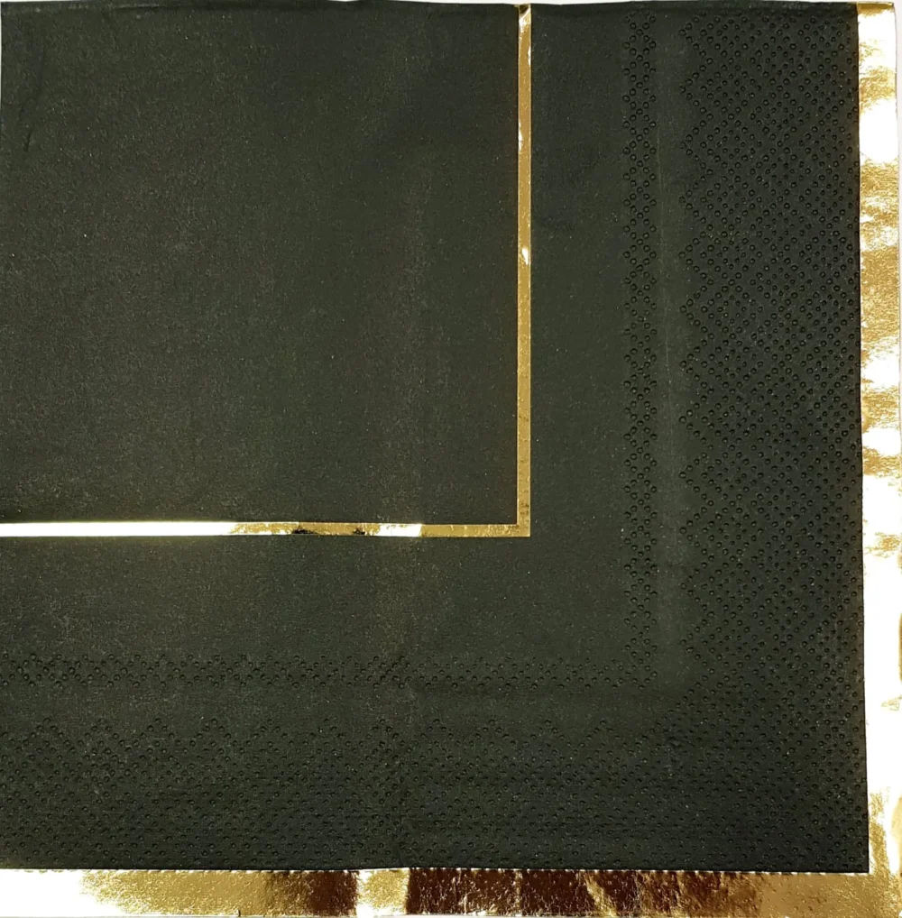 מפיות שחור זהב