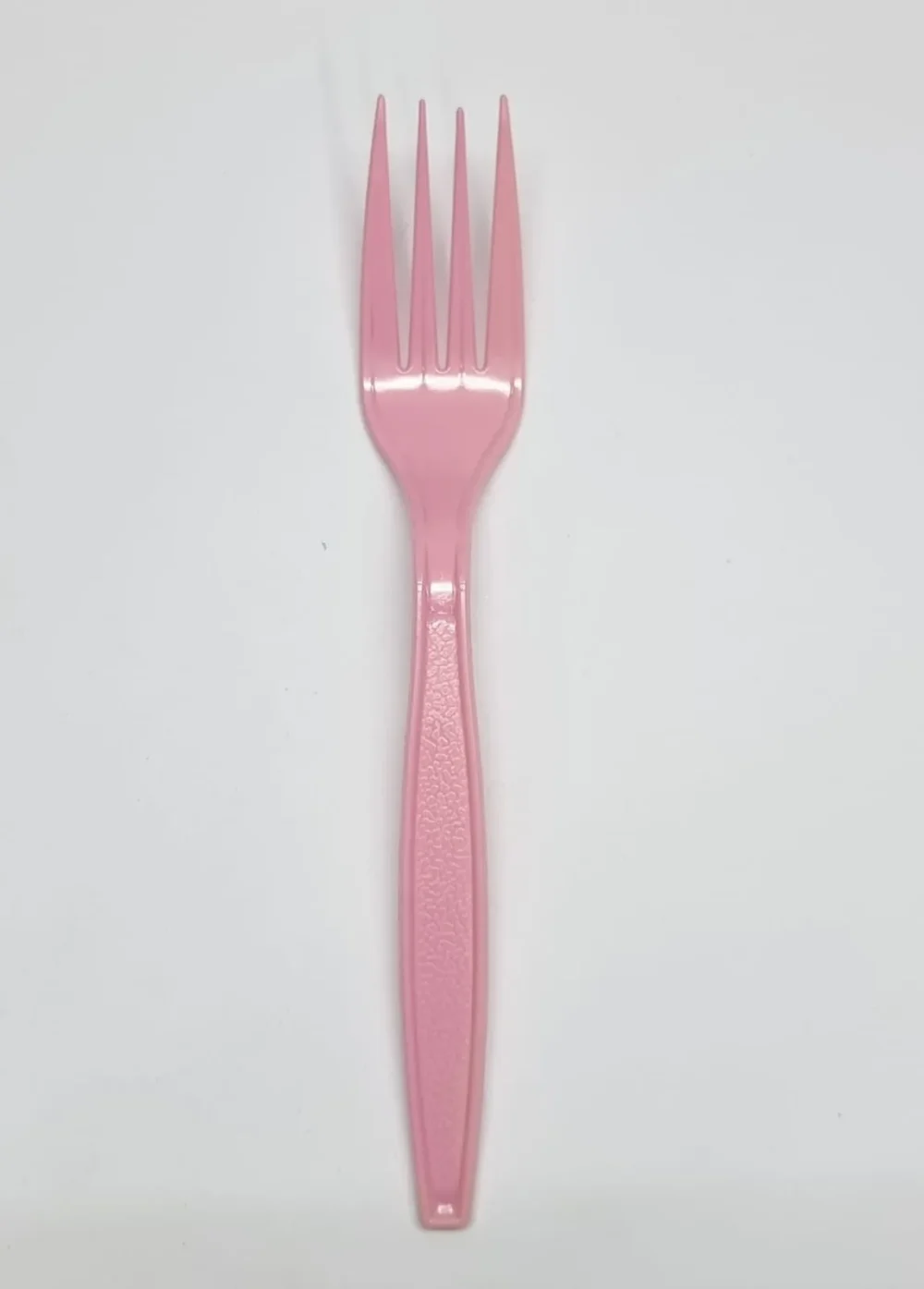 מזלג חד פעמי קשיח - ורוד