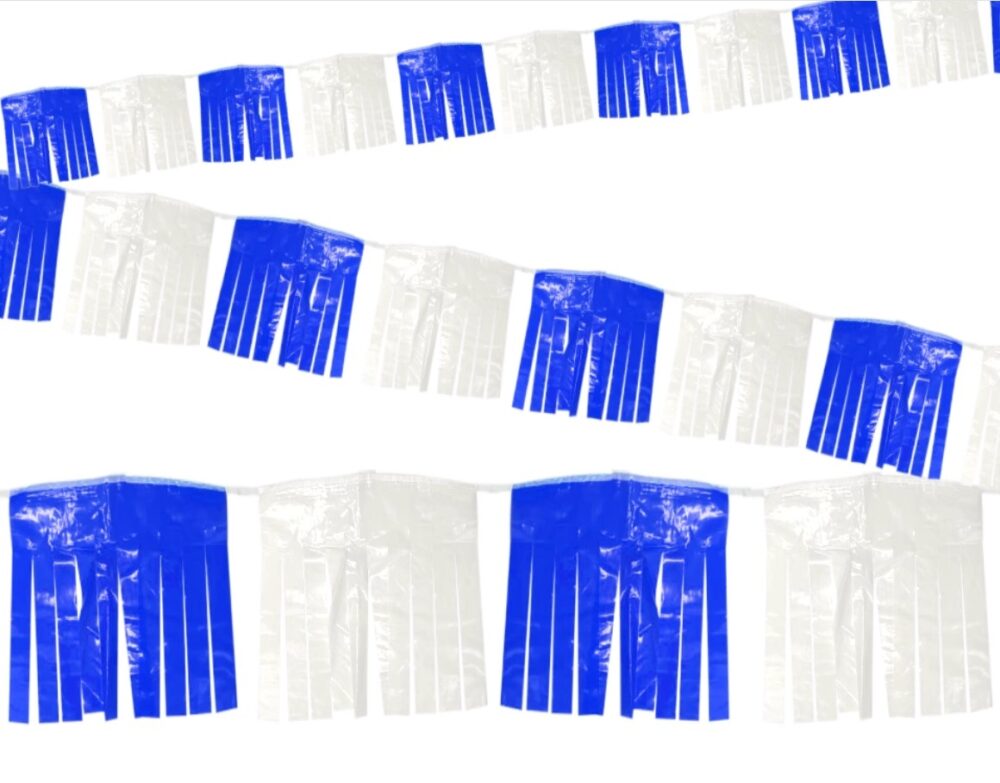 שרשרת פרנזים כחול -לבן 40*30 5