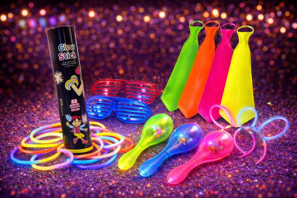 ✨ סט זוהרים מושלם למסיבה מטורפת | חבילת ענק 204 פריטים ✨