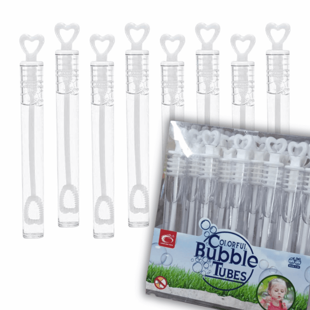 בועות סבון באריזה בצורת לב לבנה (40 יחידות במארז)