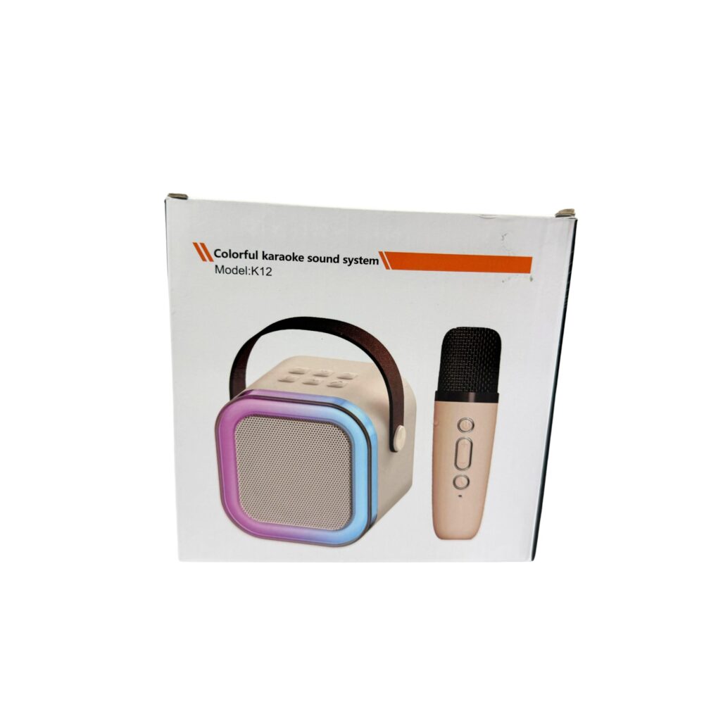 בידורית קריוקי - רמקול בלוטוס נטען עם מיקרופון אלחוטי ושינוי קול