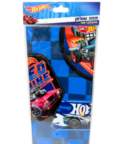 מכוניות HotWheels – מפת שולחן חגיגית וצבעונית מניילון