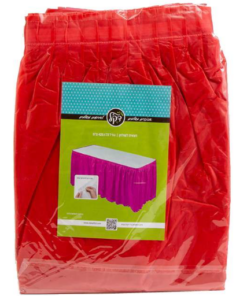 חצאית פלסטיק לעיצוב ושדרוג מראה השולחן – צבע אדום