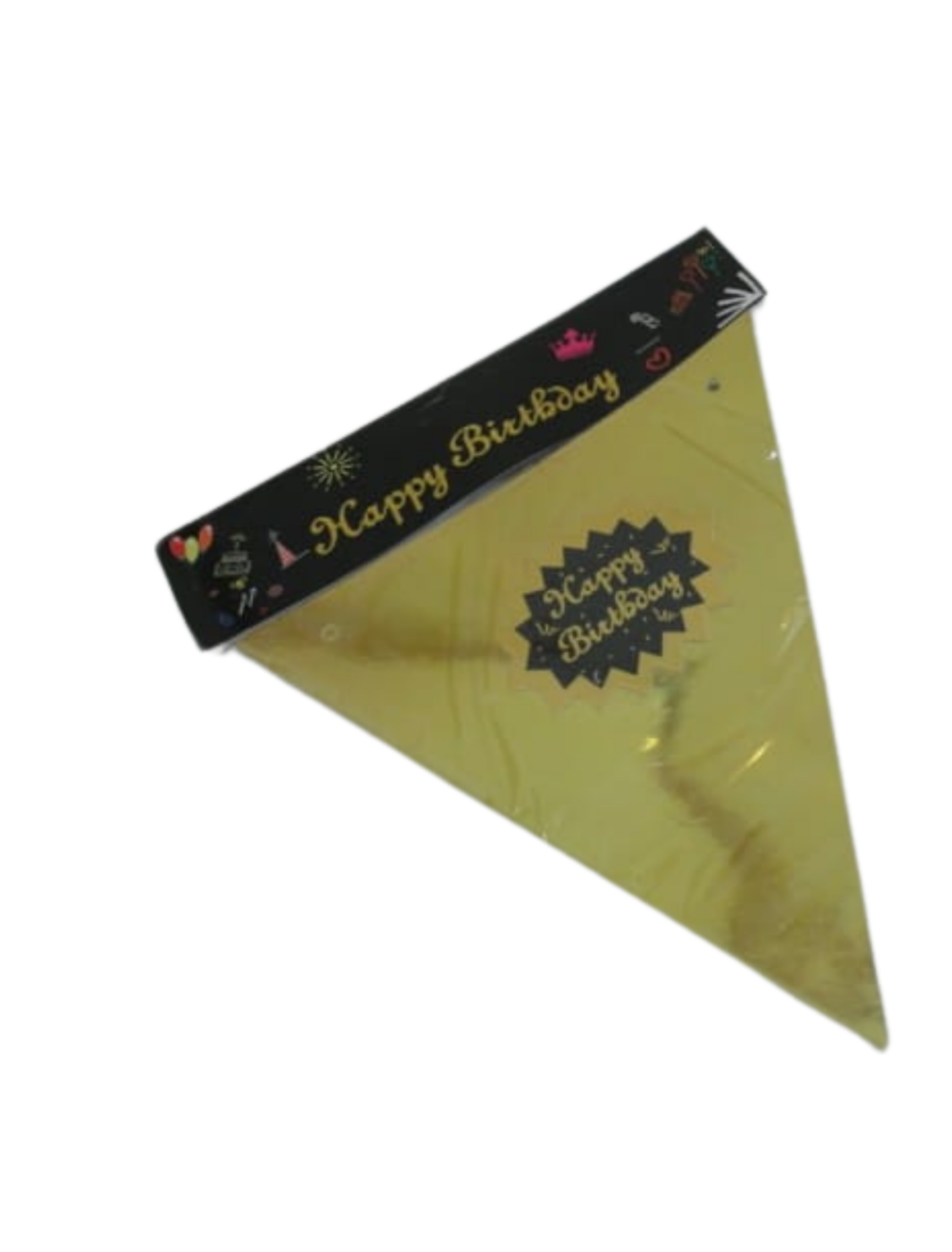 שרשרת באנר צבע זהב לתלייה לעיצוב וקישוט האירוע