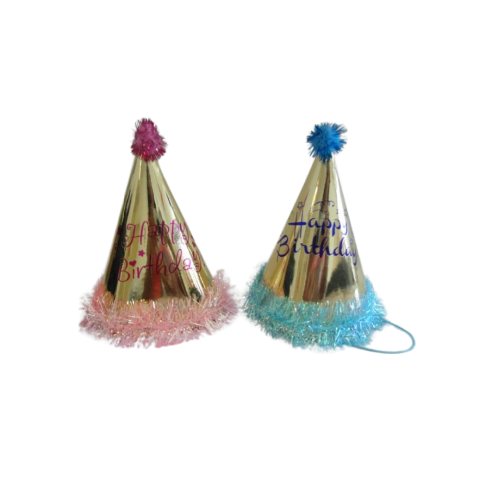 כובע מדליק למסיבת יום הולדת עם פונפון - במגוון צבעים