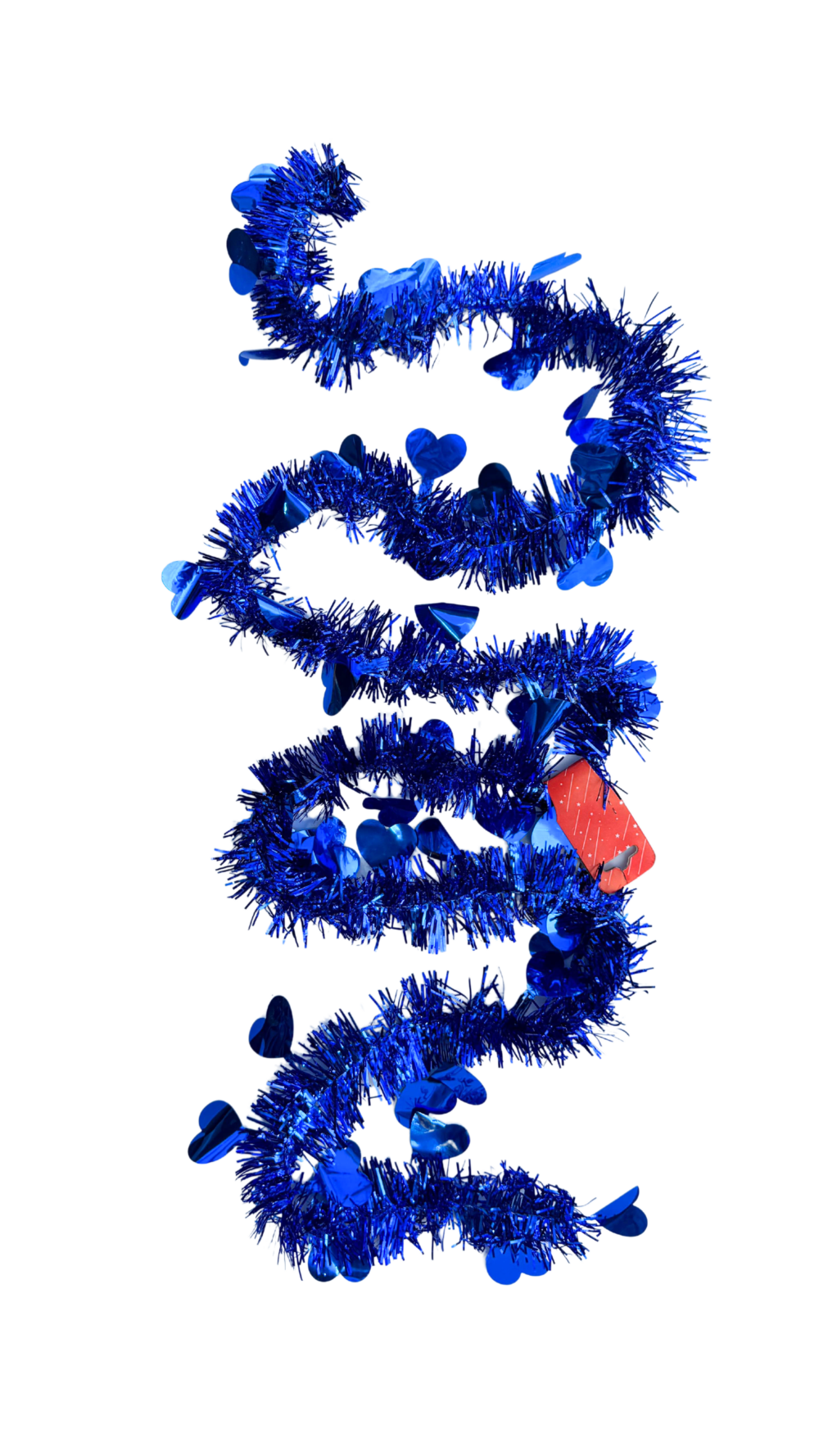 גרילנדה לעיצוב וקישוט בצבע כחול עם עיטורי לבבות