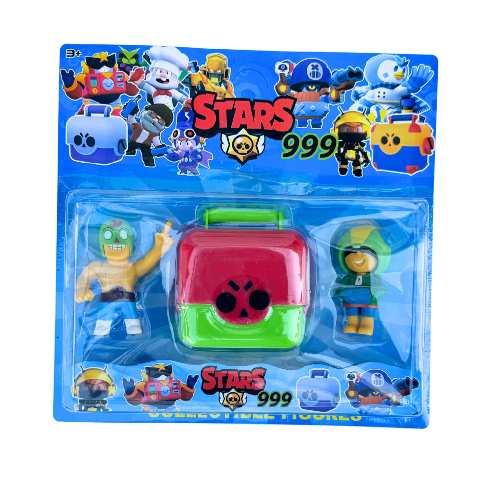 מארז 2 בובות בראול סטארס עם מזוודת אחסון BRAWL STAR