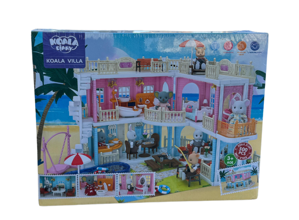 בית בובות חזק מעץ איכותי כולל אבירים מבית KOALA