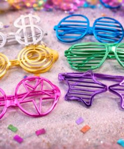 מארז משקפי מסיבה צבעוניים – 12 יחידות