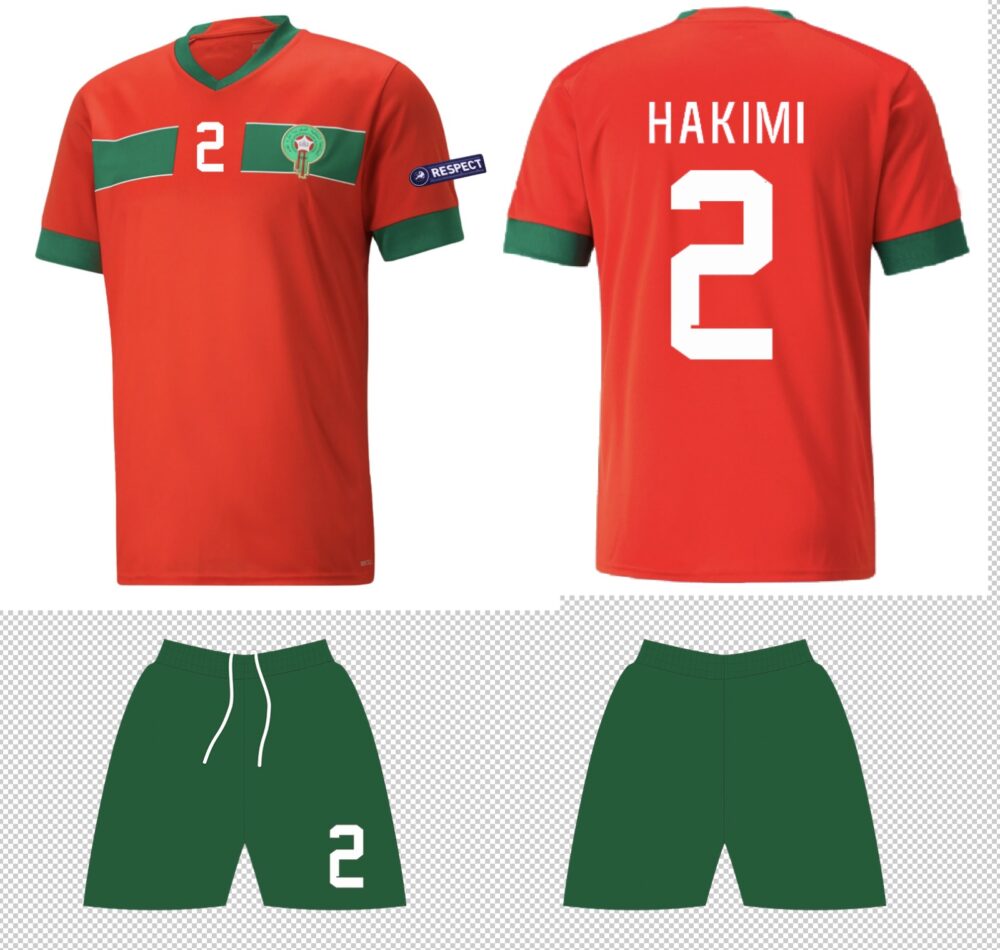 חליפת כדורגל פ.ס.ז' לילדים - אשרף חכימי 2 - מידה 10