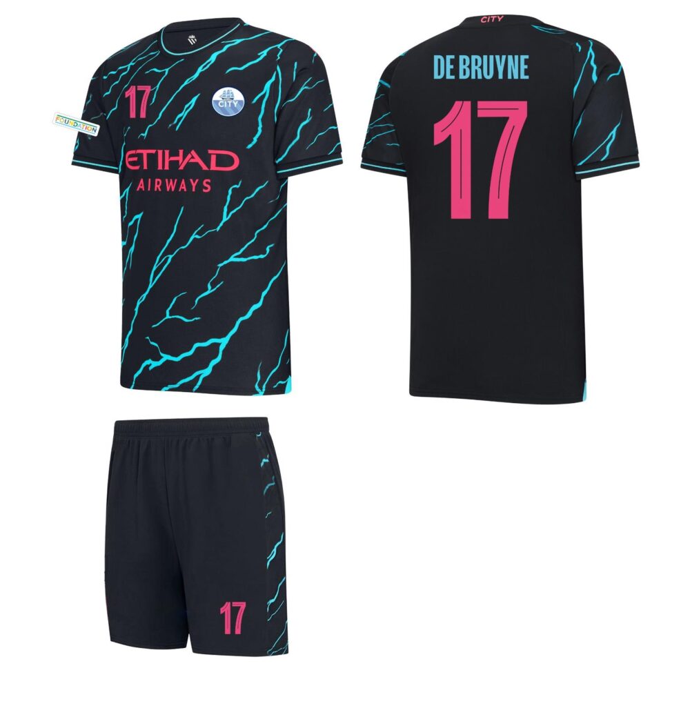 חליפת כדורגל מנצ'סטר סיטי לילדים - קווין דה בראונה 17 - מידה 10