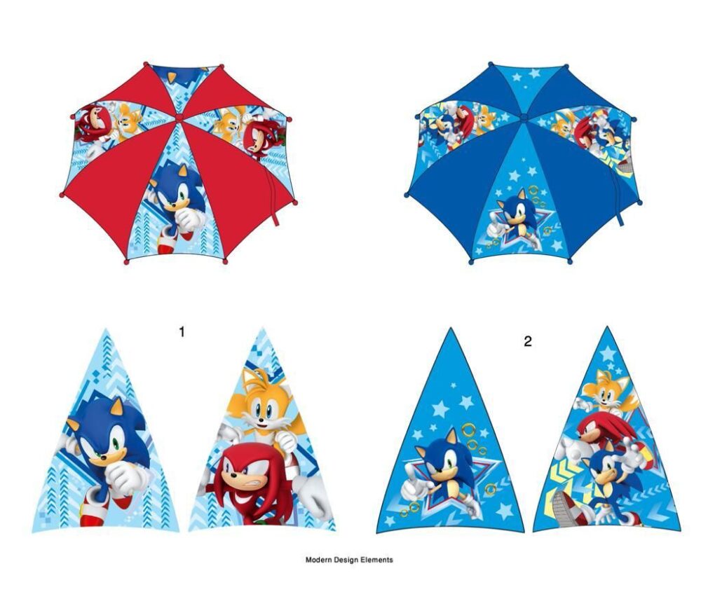מטריה בעיצוב סוניק הלהיט של הקיץ