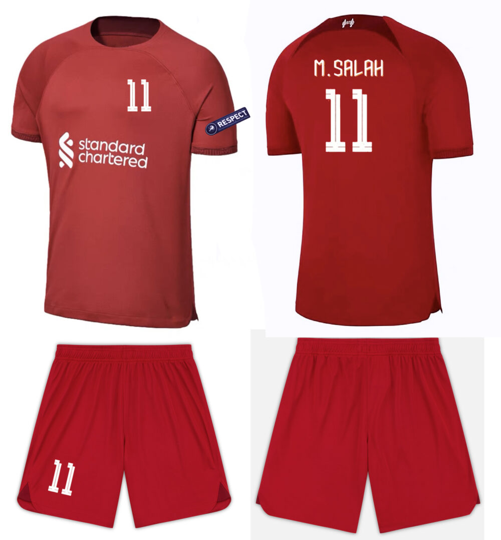 חליפת כדורגל ליברפול לילדים - מוחמד סאלח 11 - מידה 10