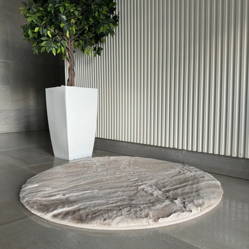 שטיח פרווה עגול מבית "שאגי" 100 cm