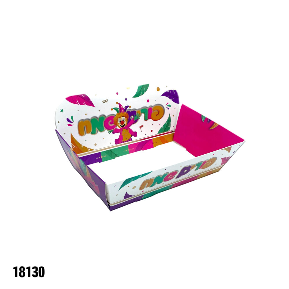 מגש למשלוח מנות פורים שמח 7.5*12*22 ס"מ