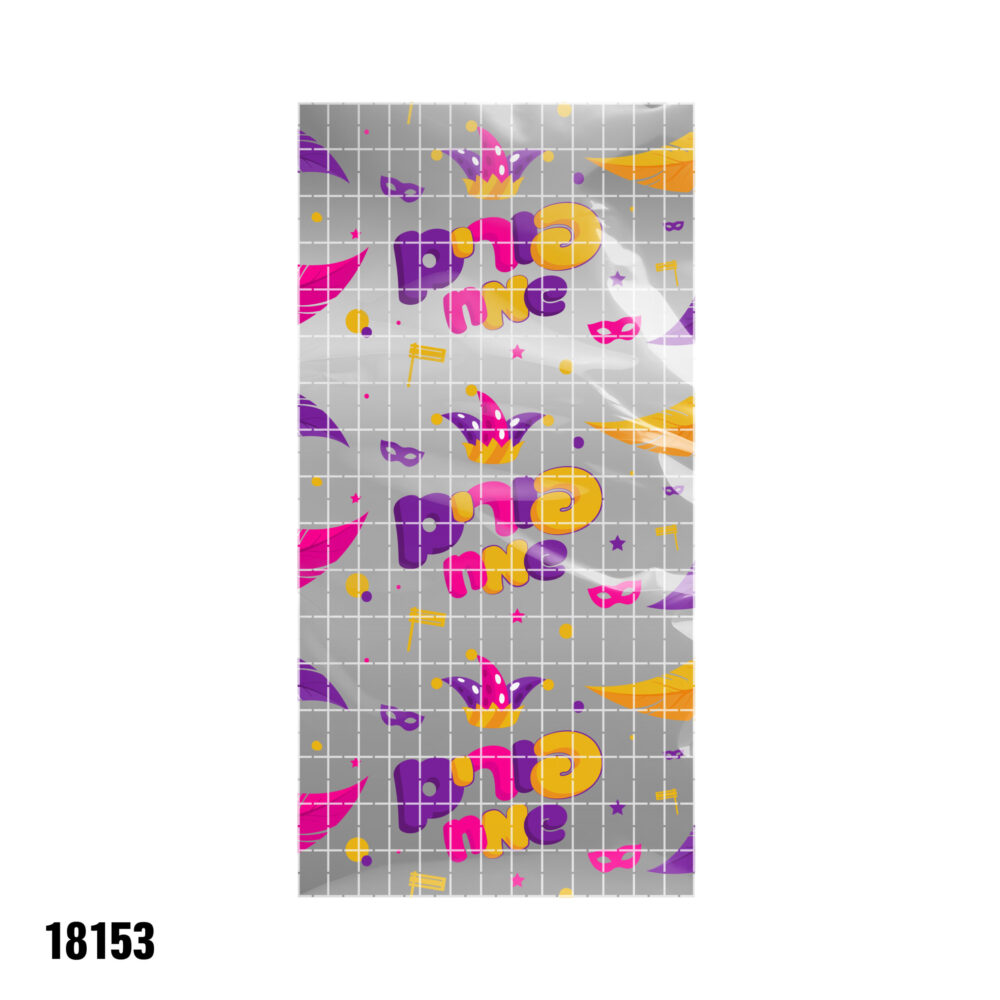 וילון מודפס פורים שמח 1*2 מטר