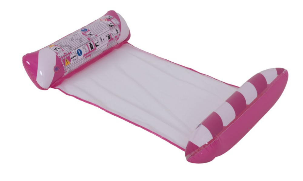 מזרן רשת צף במים עם משענת לראש ולרגליים