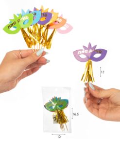 מארז 6 יח' קיסמים עם מסכת פורים ופרנזים