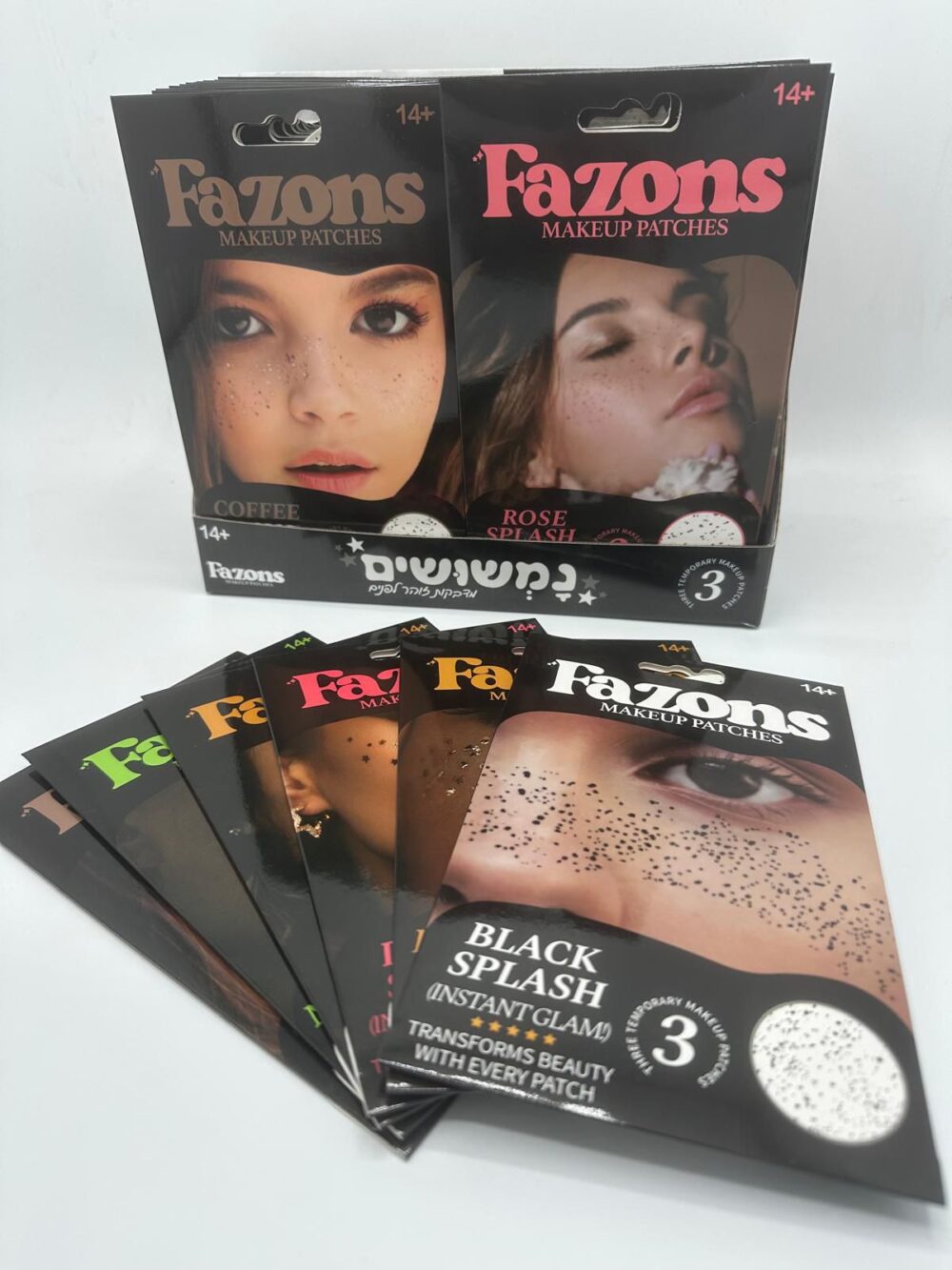 מדבקות נמשים זוהרות לפנים