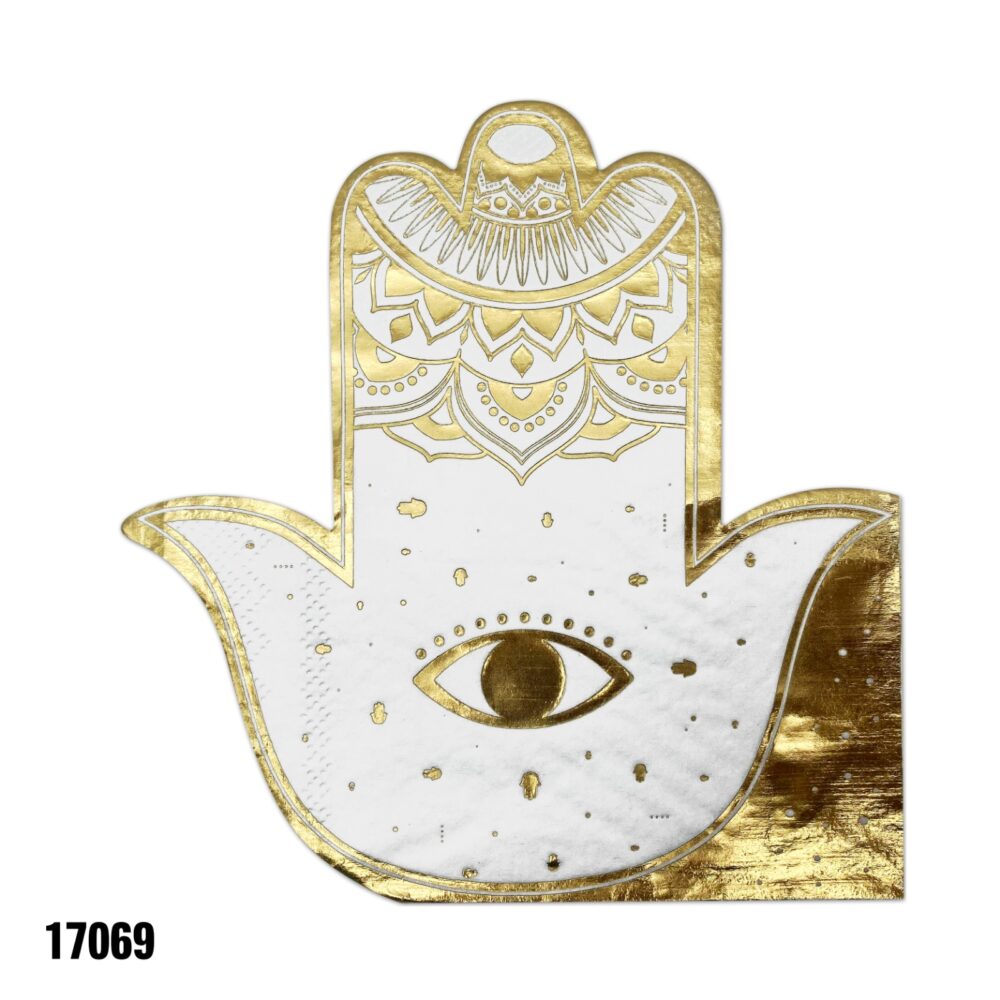 חב' מפיות 12 יח' - חמסה זהב לבן