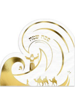 12 יח' מפיות בצורת קריעת ים סוף – זהב