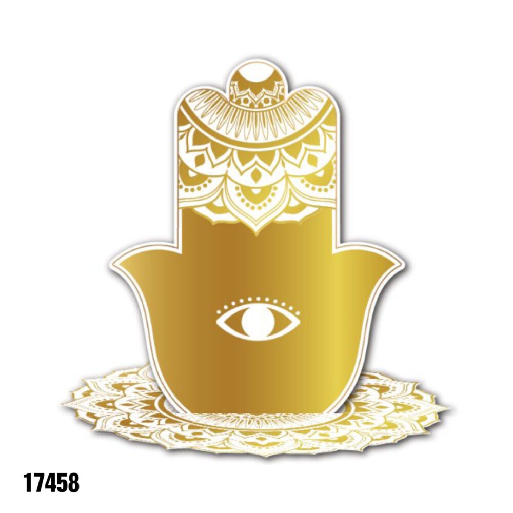 מרכז שולחן בצורת חמסה עם עיטורים