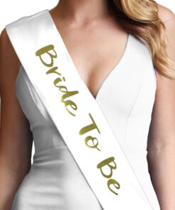 סרט גוף לכלה bride to be עם כיתוב זהב