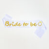סרט גוף לכלה bride to be עם טבעת כיתוב זהב