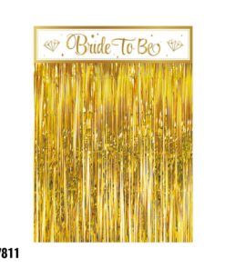 וילון פרנזים Bride to be צבע זהב 2*1 מ'