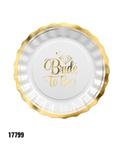 חב' 10 יח צלחות Bride to be זהב 10"