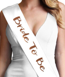 סרט גוף לכלה bride to be עם כיתוב רוז גולד