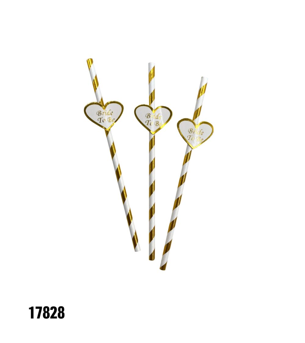 חב' 20 קשיות מנייר Bride to be זהב ולבן