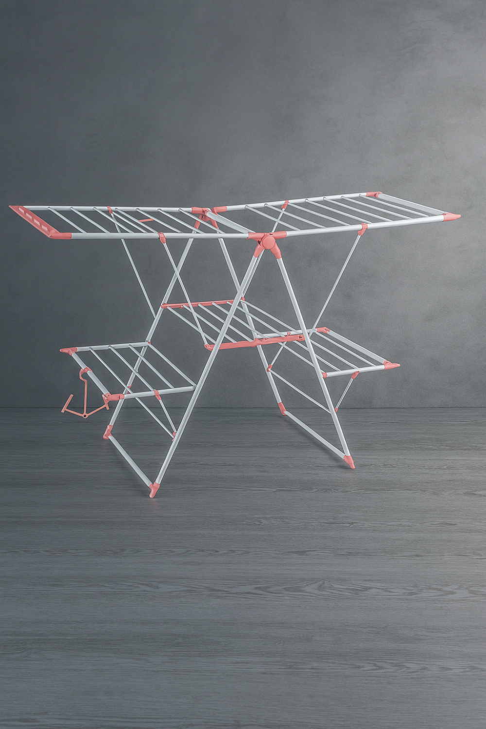 Alternative view of מתלה כביסה מהודר מתקפל + קולב ייבוש לנעליים – פתרון ייבוש חכם לבית