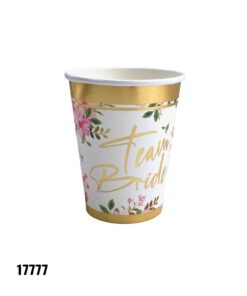 חב' 10 יח כוסות Bride to be פרחוני