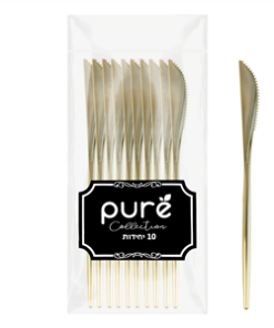 מארז 10 יח' סכין זהב מסדרת PURE