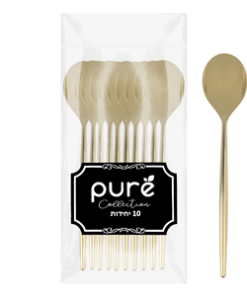 מארז 10 יח' כף זהב מסדרת PURE