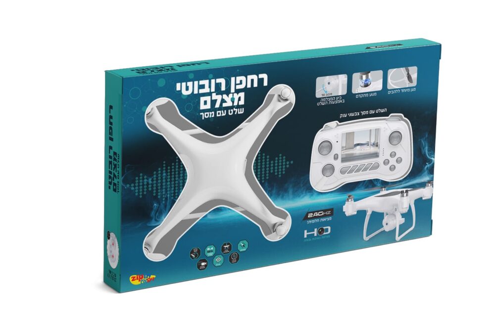 רחפן רובוטי צילום וידאו ותמונות כולל שלט עם מסך