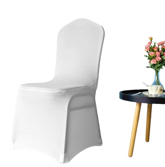 כיסויי בד בצבע לבן לכיסאות – לשדרוג ועיצוב חגיגי